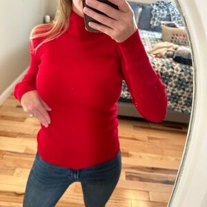 Red turtle neck size small
